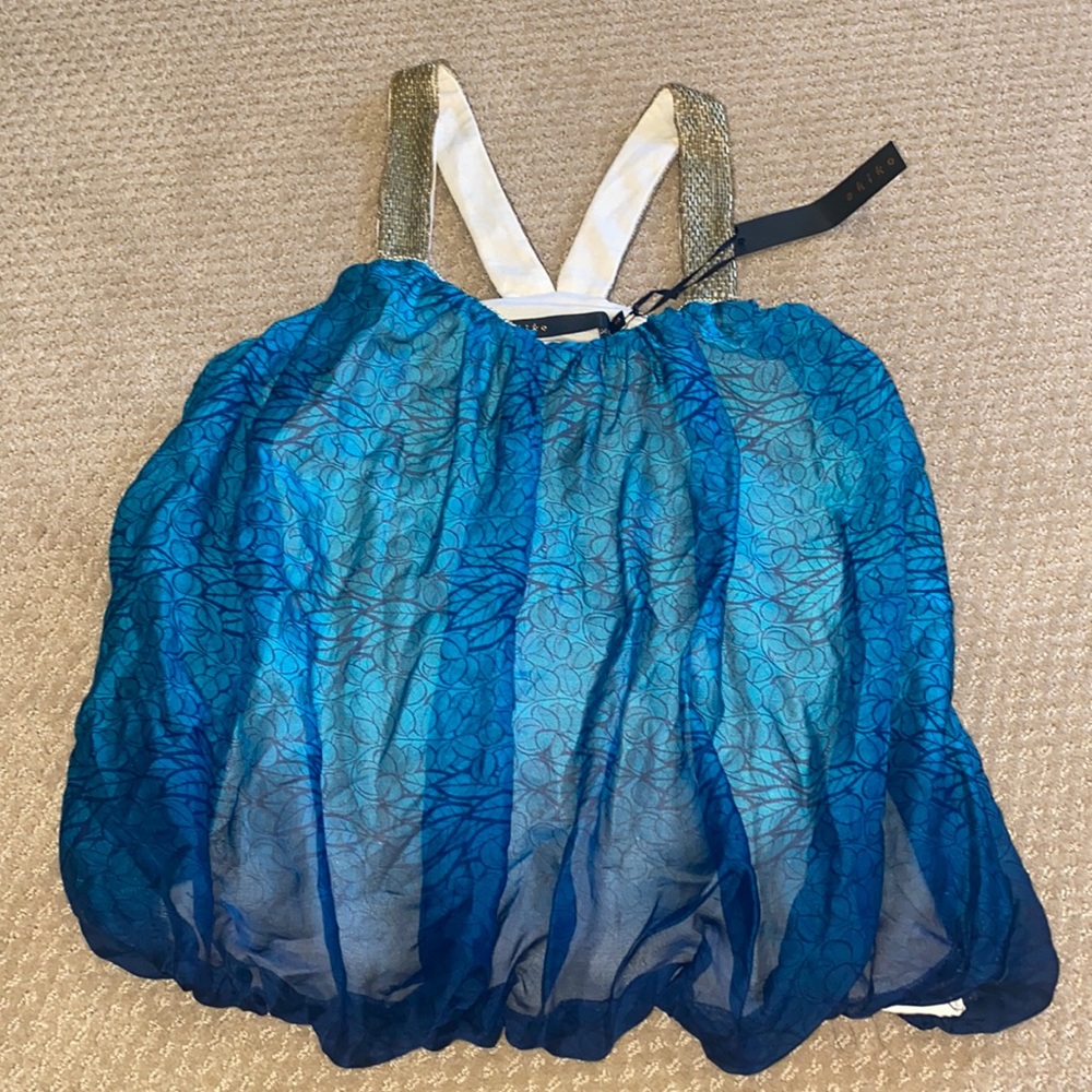 Akiko Beaded Blouse Tank Top S NWT
